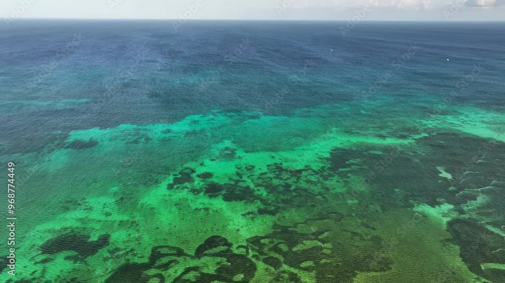 Aruba – aerial view of the colorful ocean Aruba – aerial view of the colorful ocean