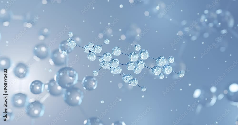Warfarin, rotating 3D model of anticoagulant, seamless looped video, molecular structure with selective focus Warfarin, rotating 3D model of anticoagulant, seamless looped video, molecular structure with selective focus