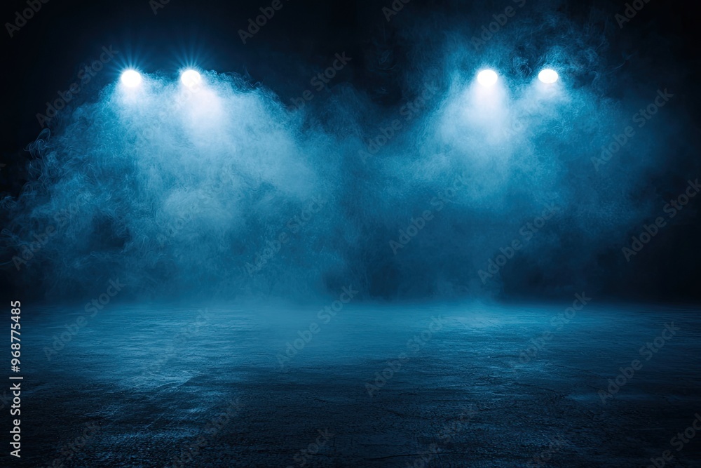 Texture overlay effect for text or space. Blue background. Smoke fog Texture overlay effect for text or space. Blue background. Smoke fog