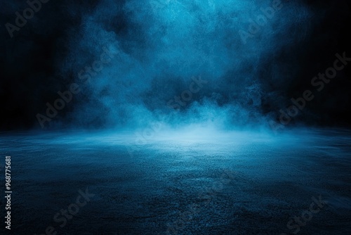 Wallpaper Mural Texture overlay effect for text or space. Blue background. Smoke fog Torontodigital.ca