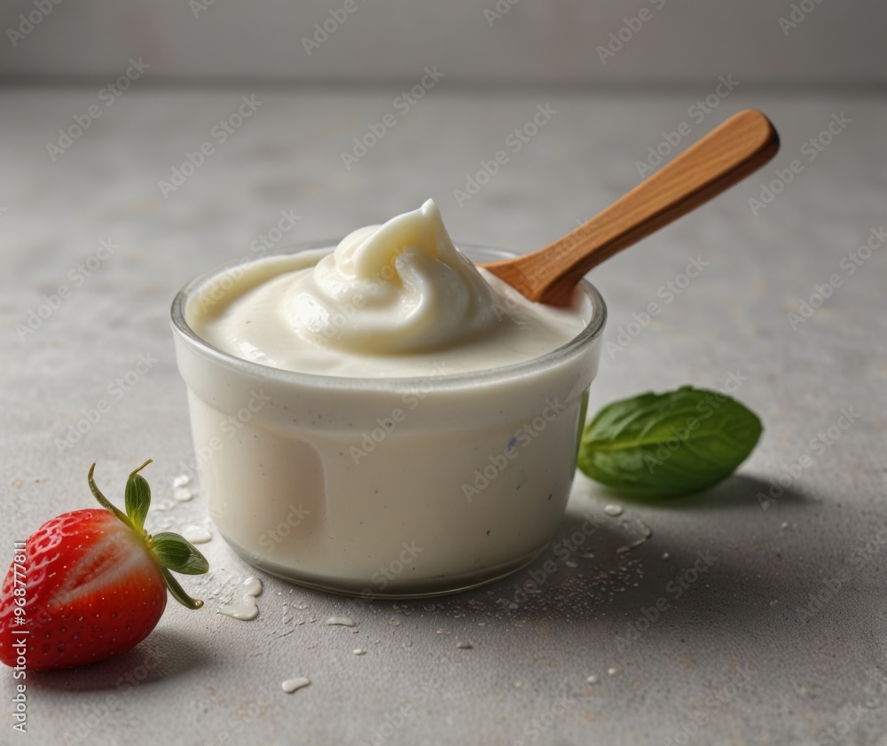 yogurt on a white background yogurt on a white background