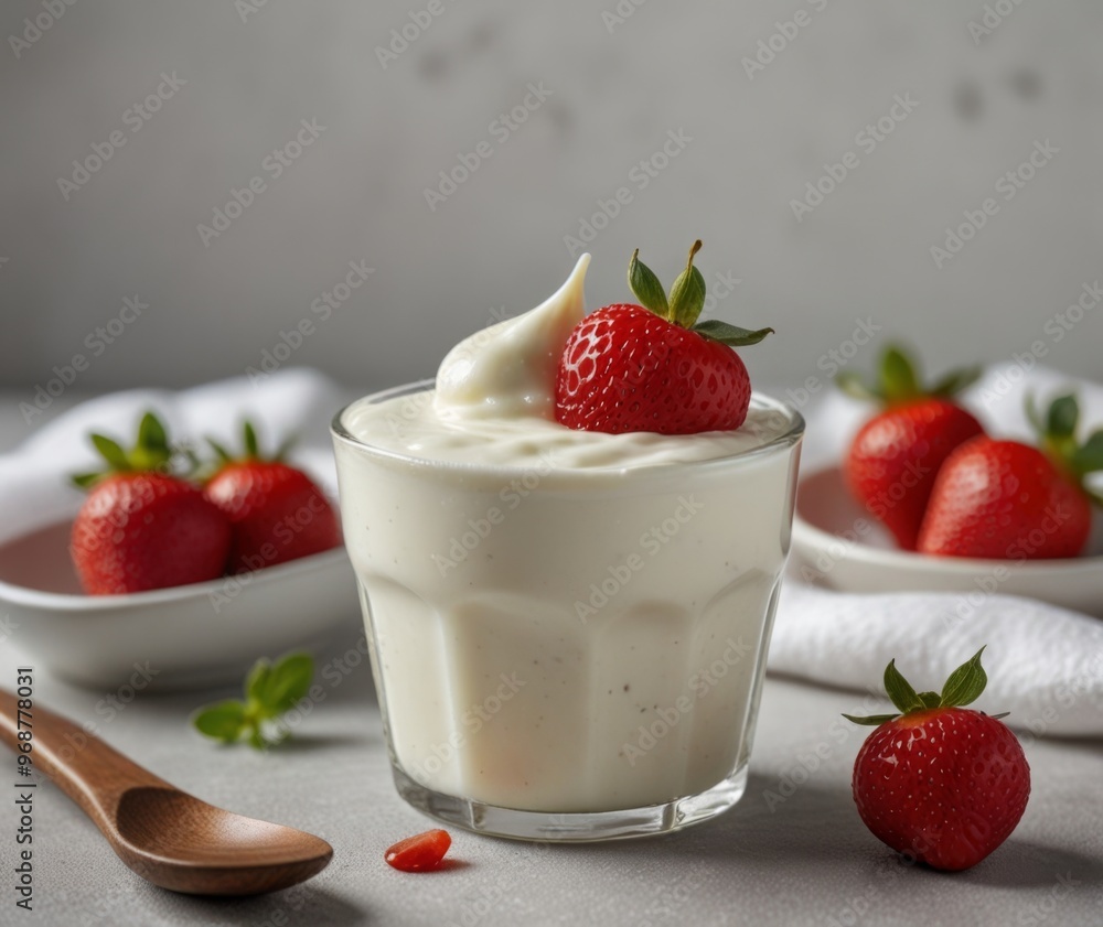yogurt on a white background yogurt on a white background