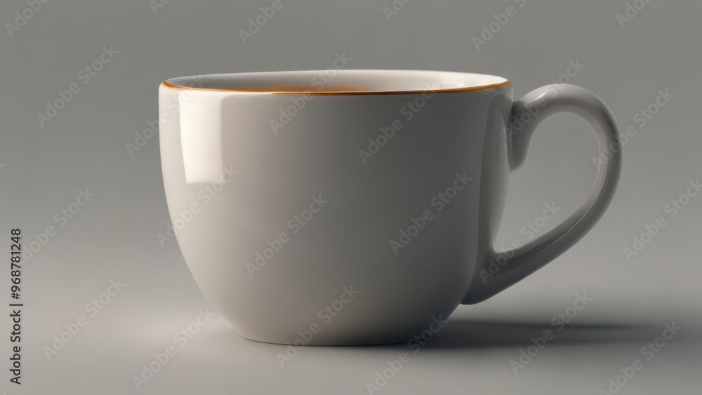 Fototapeta premium homelike mug with tea on a white background