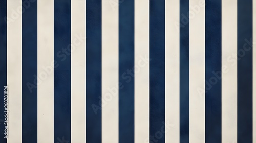 Navy Blue and Cream Vertical Stripes Pattern Texture Background