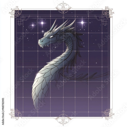 Dragon Constellation in the Night Sky