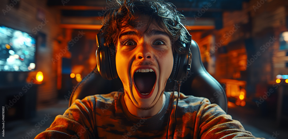 “Gamer Sitting in a Gaming Chair Wearing a Headset”
“Gamer Sitting in a Gaming Chair Wearing a Headset”