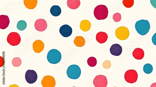 Colorful Polka Dot Pattern Abstract Background