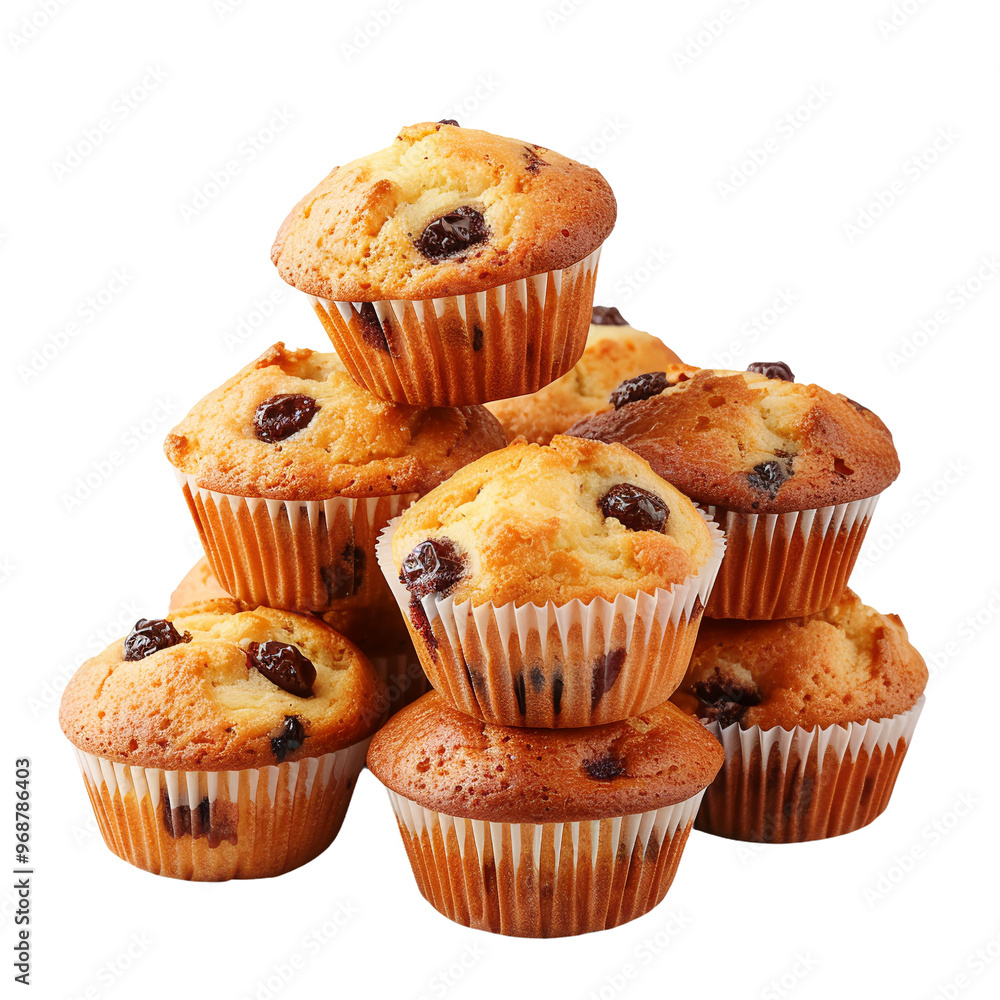 Assorted Muffin Tower: Delicious, Homemade, and Fresh, Fluffy and Moist Bakery Treats for Any Snacktime, Stacked to Perfection, Isolated on Transparent Background Assorted Muffin Tower: Delicious, Homemade, and Fresh, Fluffy and Moist Bakery Treats for Any Snacktime, Stacked to Perfection, Isolated on Transparent Background