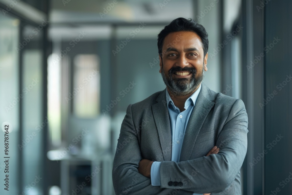 Naklejka premium Successful diverse professionals in office headshot portrait.