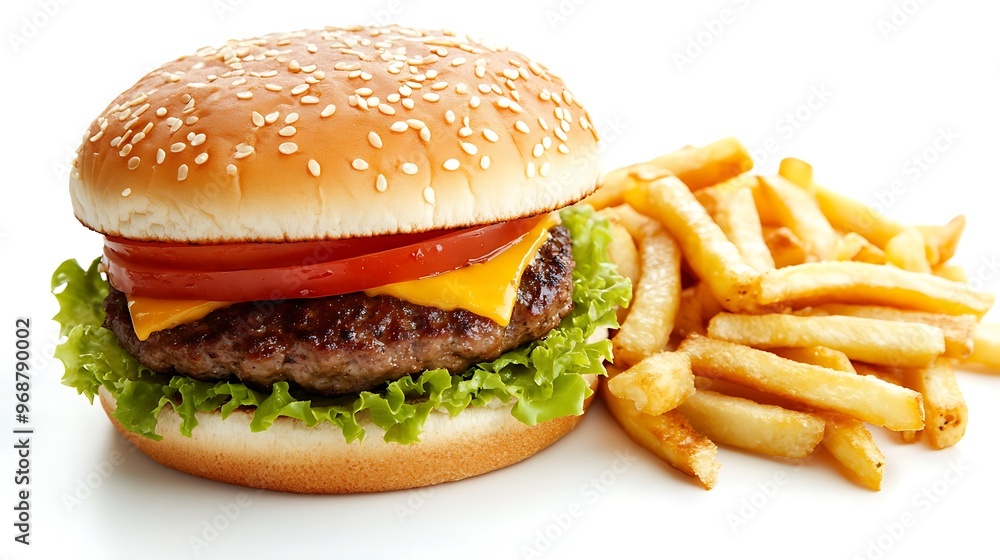 burger and fries burger and fries