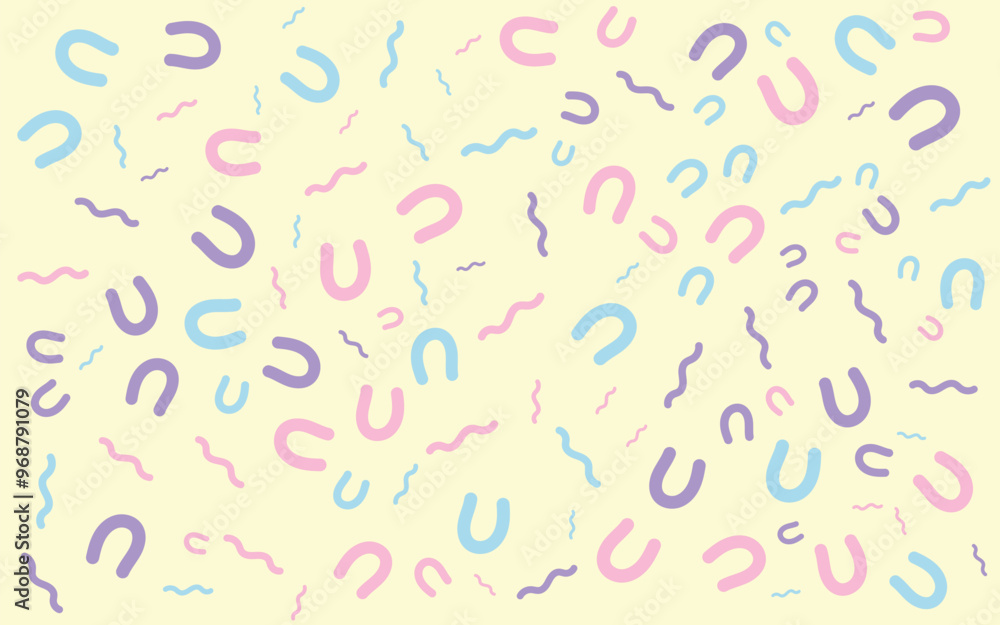 Flat Pastel Color Memphis Pattern Abstract Background Flat Pastel Color Memphis Pattern Abstract Background
