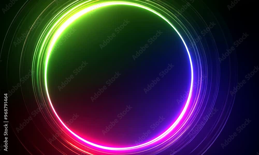 Abstract light neon frame on black background. laser show looped animation Abstract light neon frame on black background. laser show looped animation