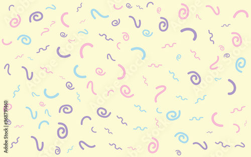 Flat Pastel Color Memphis Pattern Abstract Background