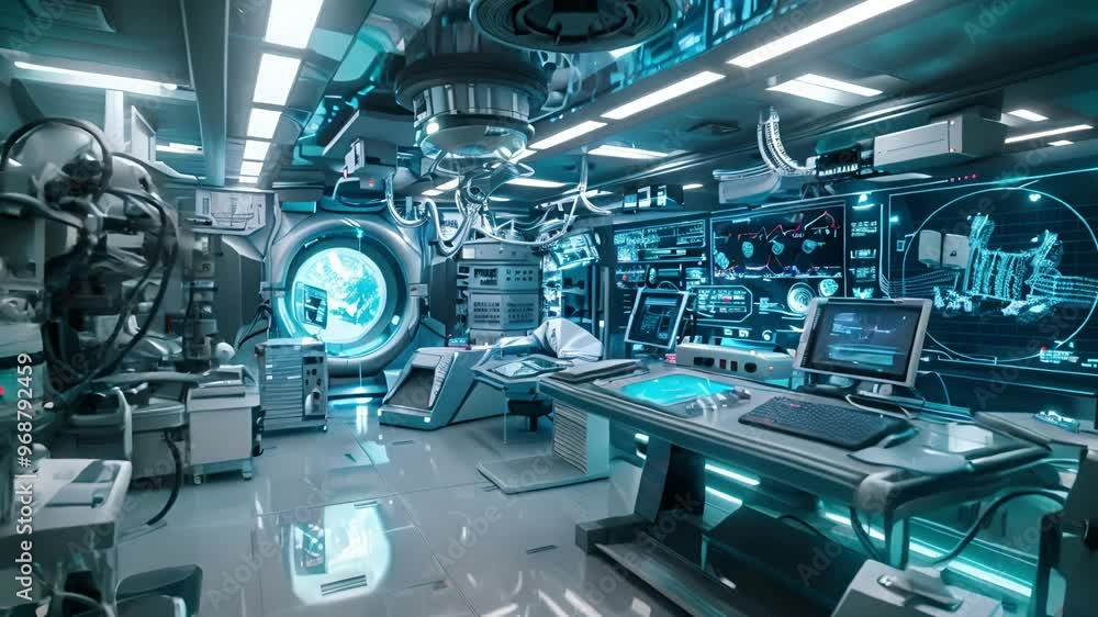 Futuristic Medical Laboratory with Advanced Technology Futuristic Medical Laboratory with Advanced Technology