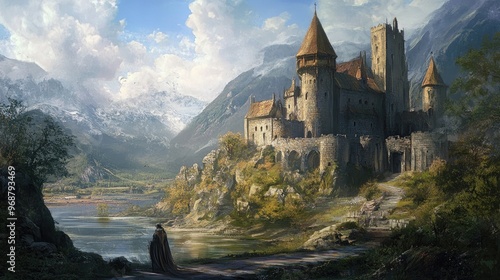 Fantasy medieval castle concept artwork