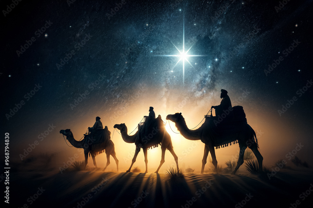Three Kings East Follow Star of Bethlehem First Christmas Nativity Three Kings East Follow Star of Bethlehem First Christmas Nativity