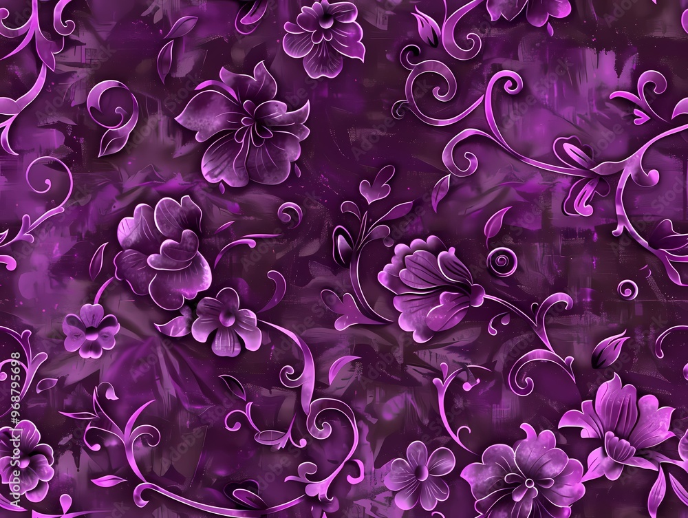 Purple Floral Pattern Purple Floral Pattern