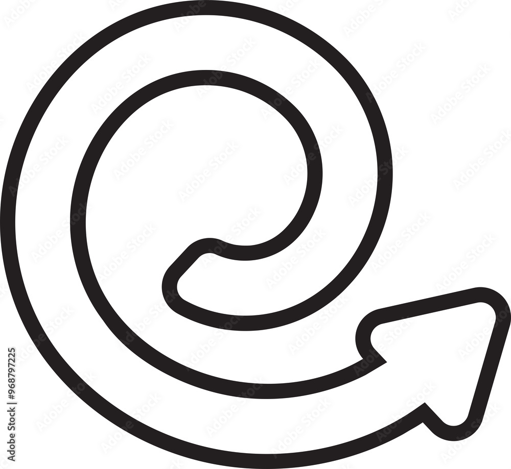 Swirl Arrow Line Symbol Swirl Arrow Line Symbol