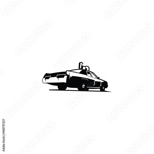 Bluesmobile isolated viewback white background. best for logos, badges, emblems, icons, available in eps 10. photo