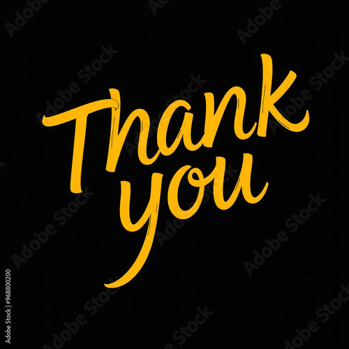 A bold "Thank you" in yello...