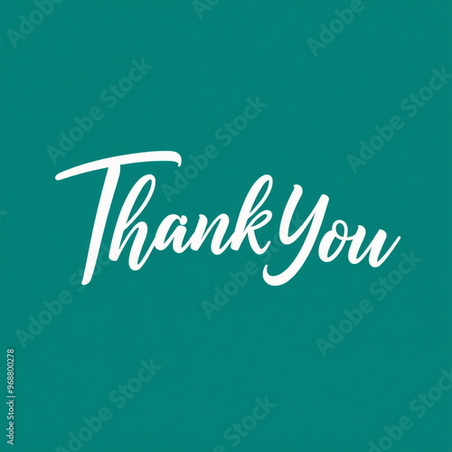A "Thank You" design in whi...