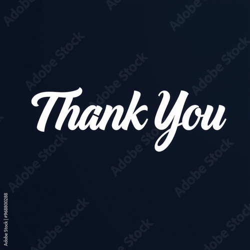 A sleek "Thank You" written...