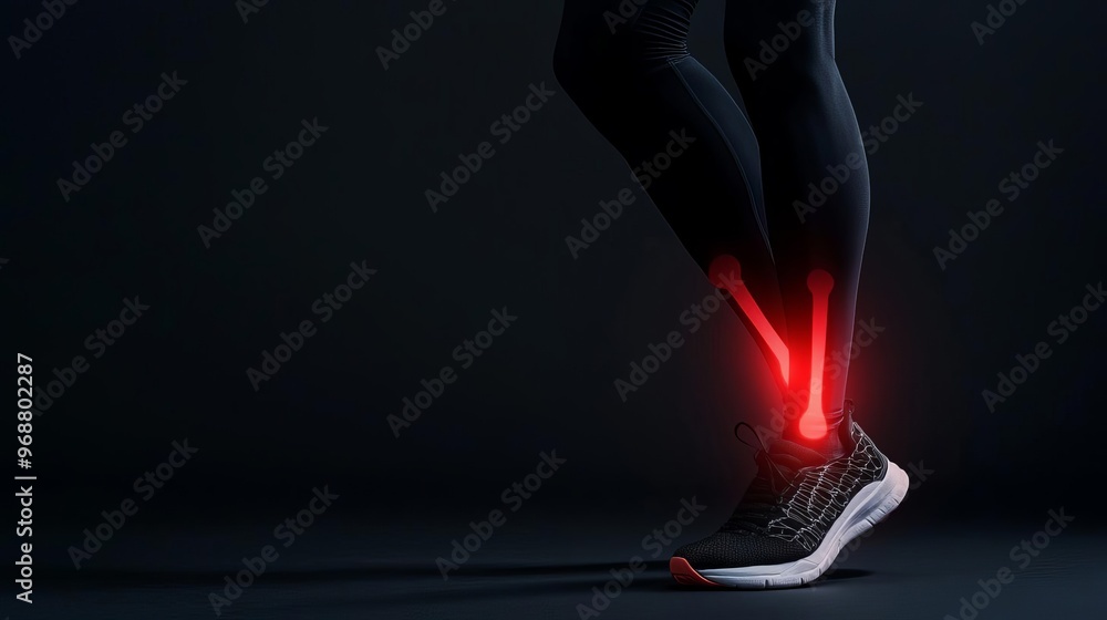 Leg muscles glowing with red ache from overexertion, symbolizing post-workout pain, muscle pain, exercise recovery Leg muscles glowing with red ache from overexertion, symbolizing post-workout pain, muscle pain, exercise recovery