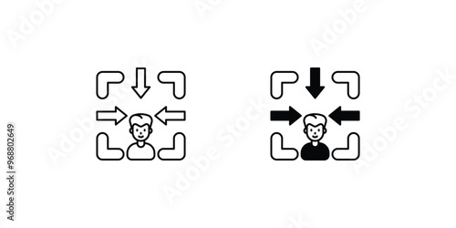 benevolence set icon with white background vector stock illustration