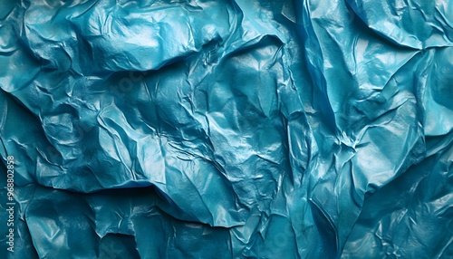 Wallpaper Mural A vibrant blue crumpled texture that adds depth and interest to any design project or artistic composition. Torontodigital.ca
