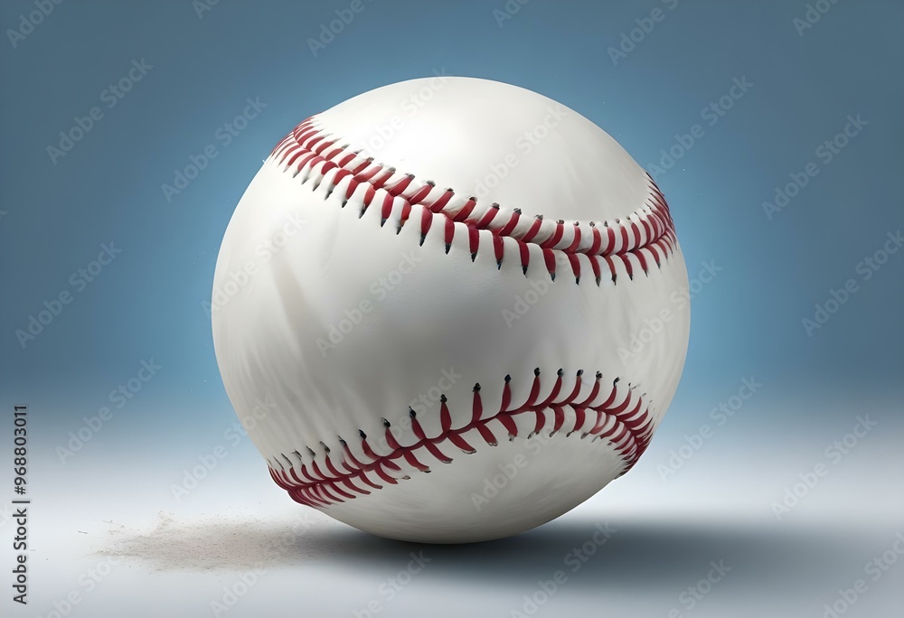 A baseball with red stitching and white stripes and with backgrounds A baseball with red stitching and white stripes and with backgrounds