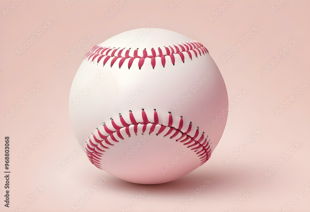 A baseball with red stitching and white stripes and with backgrounds A baseball with red stitching and white stripes and with backgrounds