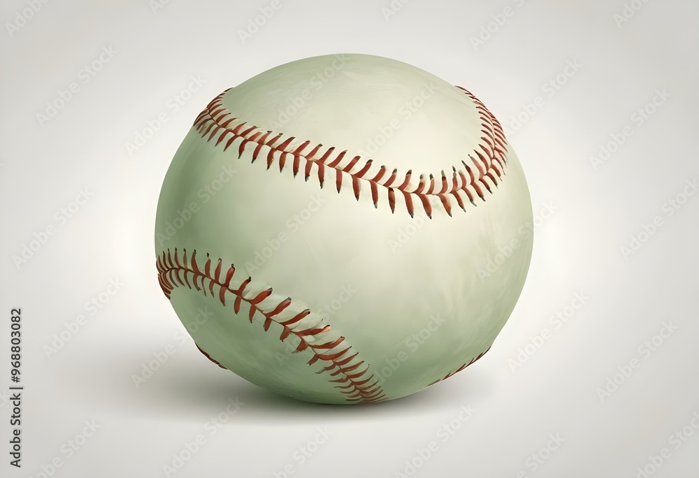 A baseball with red stitching and white stripes and with backgrounds A baseball with red stitching and white stripes and with backgrounds