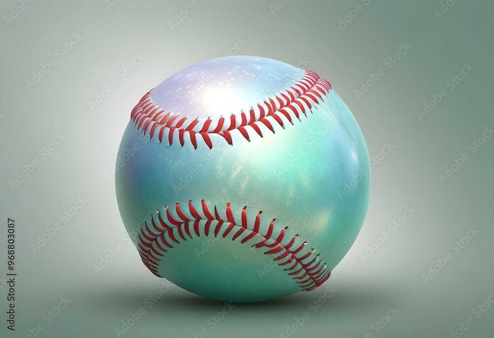 A baseball with red stitching and white stripes and with backgrounds A baseball with red stitching and white stripes and with backgrounds