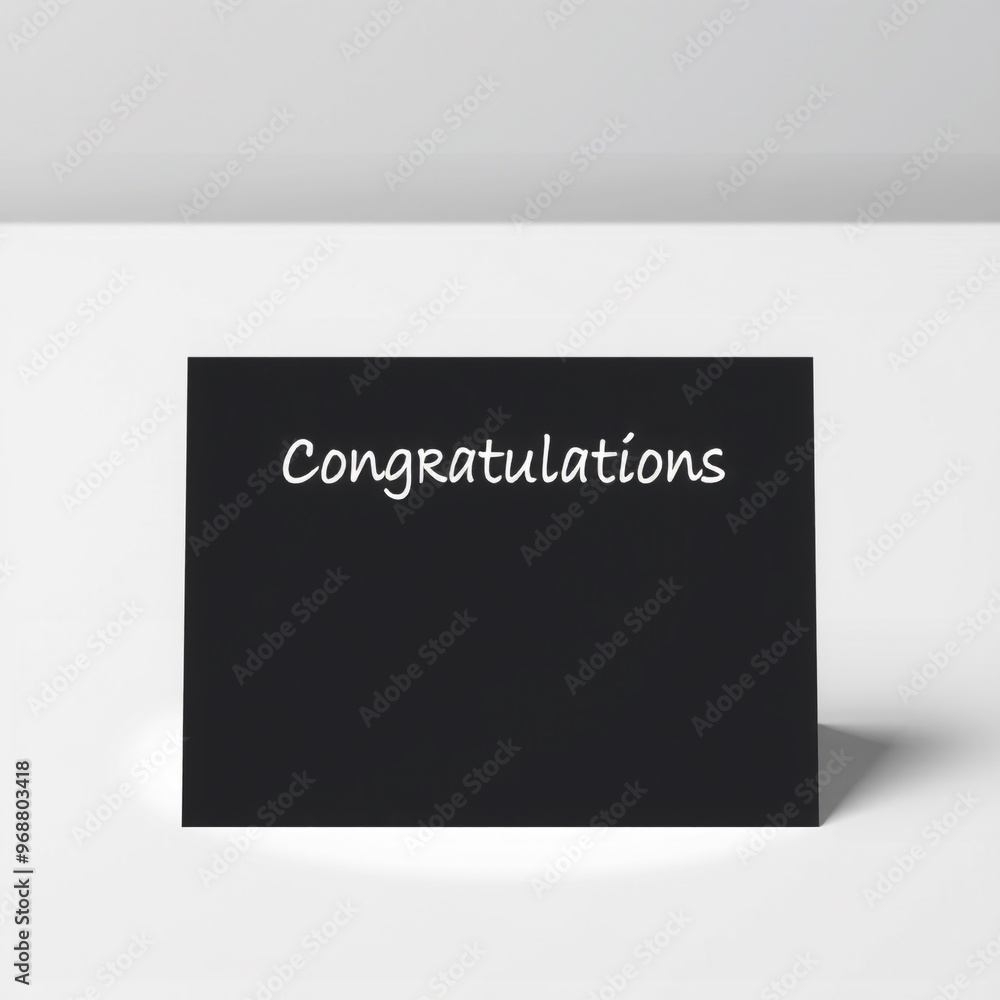 A sleek black background card with A sleek black background card with