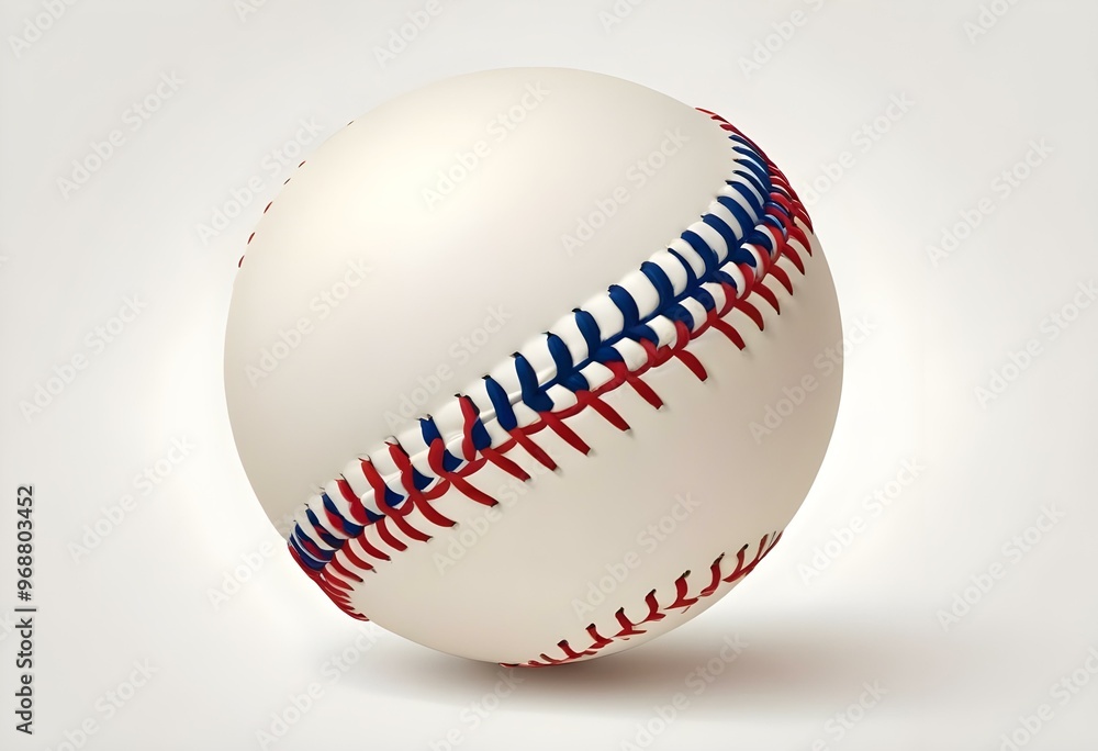 A baseball with red stitching and white stripes and with backgrounds A baseball with red stitching and white stripes and with backgrounds