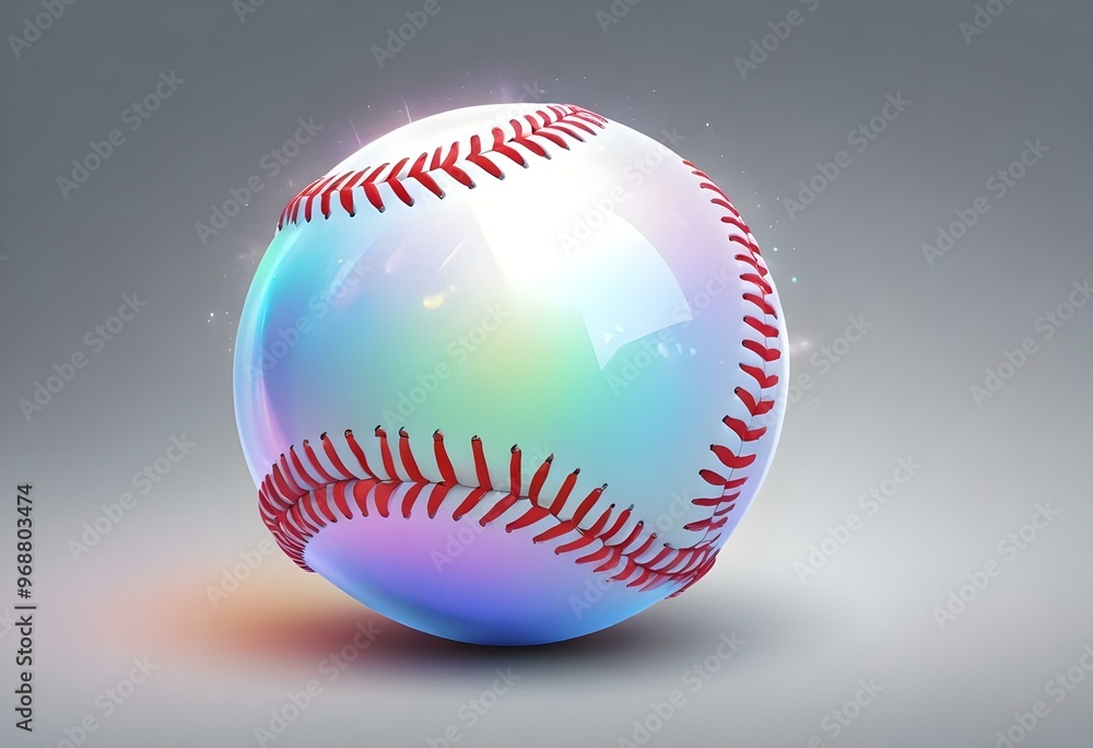 A baseball with red stitching and white stripes and with backgrounds A baseball with red stitching and white stripes and with backgrounds