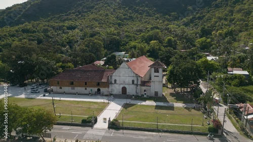 Wallpaper Mural Scenic aerial view of Boljoon church exterior in Cebu province, Philippines Torontodigital.ca