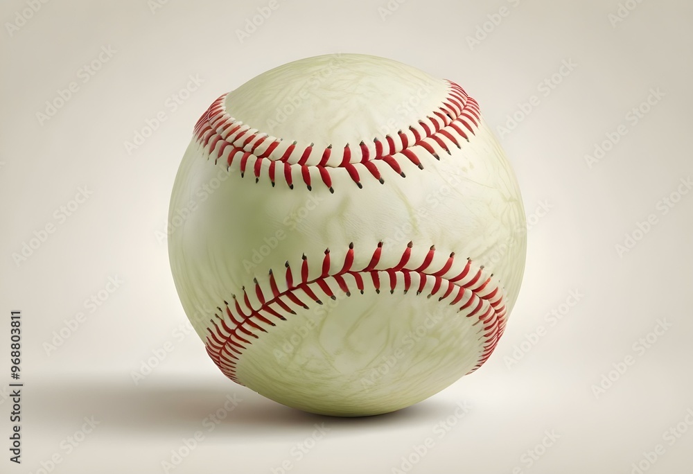 A baseball with red stitching and white stripes and with backgrounds A baseball with red stitching and white stripes and with backgrounds