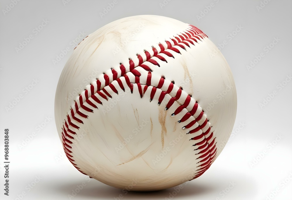 A baseball with red stitching and white stripes and with backgrounds A baseball with red stitching and white stripes and with backgrounds