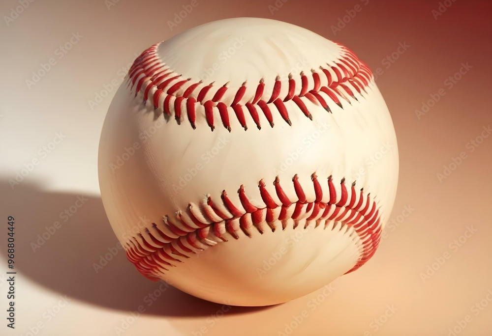 A baseball with red stitching and white stripes and with backgrounds A baseball with red stitching and white stripes and with backgrounds