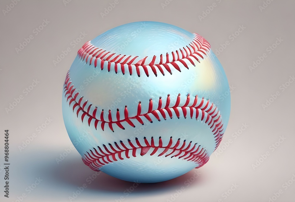 A baseball with red stitching and white stripes and with backgrounds A baseball with red stitching and white stripes and with backgrounds