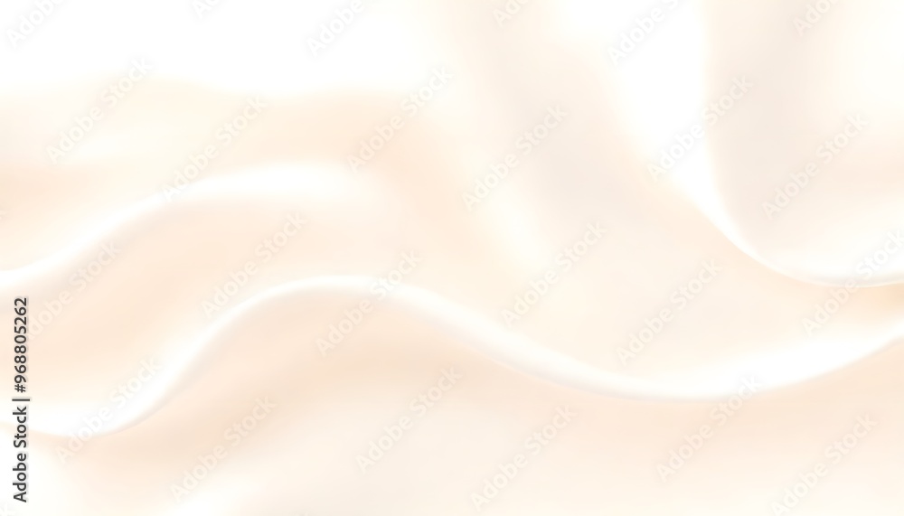 Obraz premium Smooth flowing beige and white abstract waves smooth, peach colored surface with a subtle gradient.