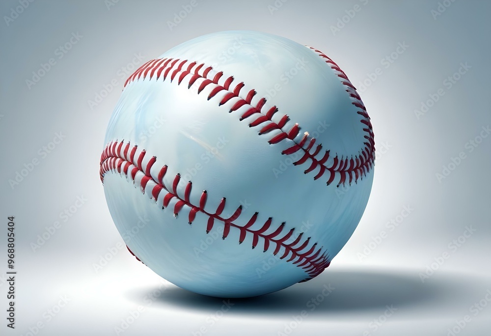 A baseball with red stitching and white stripes and with backgrounds A baseball with red stitching and white stripes and with backgrounds