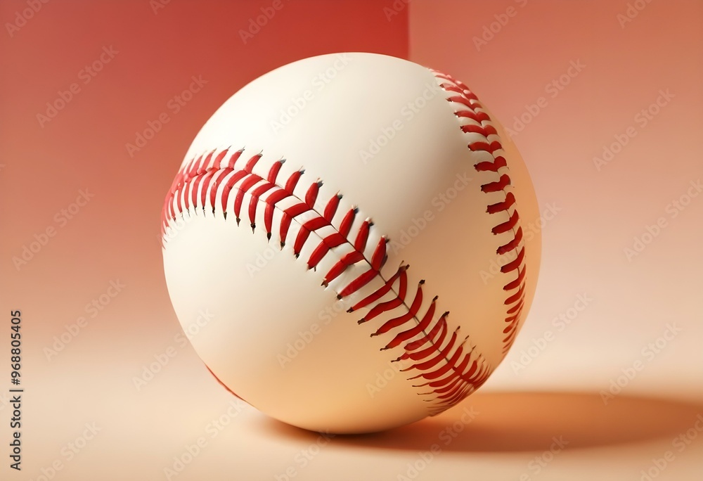A baseball with red stitching and white stripes and with backgrounds A baseball with red stitching and white stripes and with backgrounds