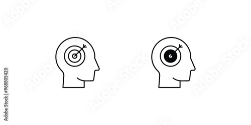 concentration set icon with white background vector stock illustration