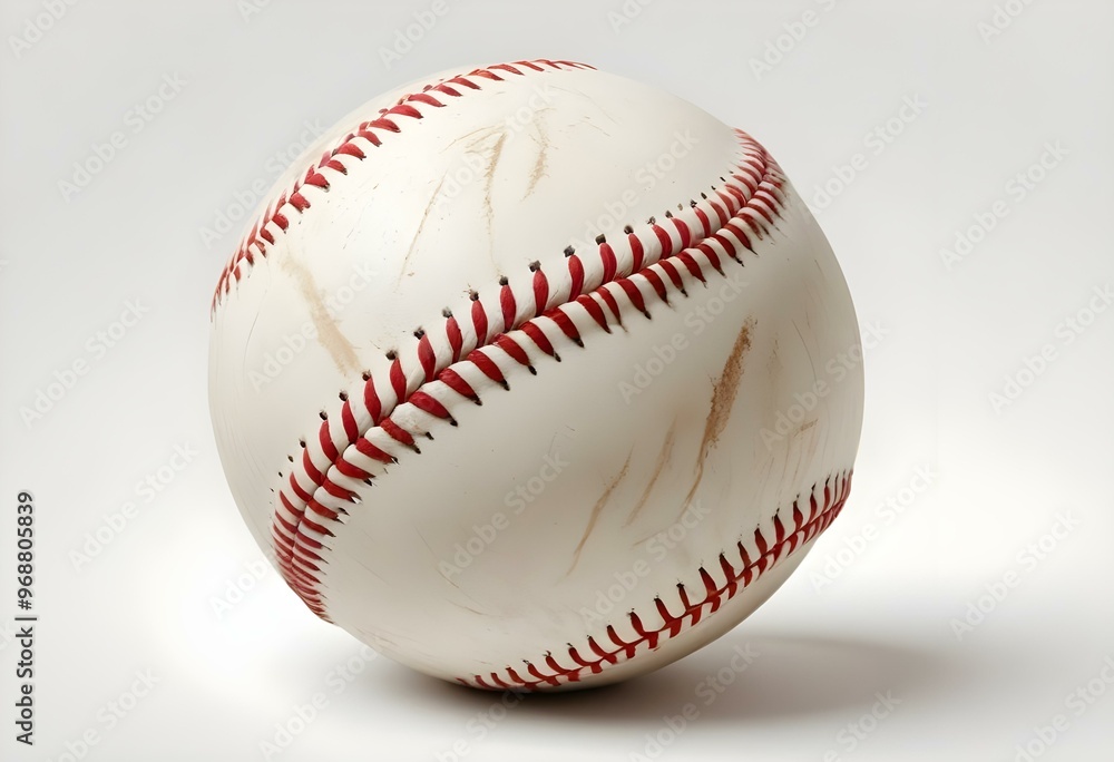 A baseball with red stitching and white stripes and with backgrounds A baseball with red stitching and white stripes and with backgrounds