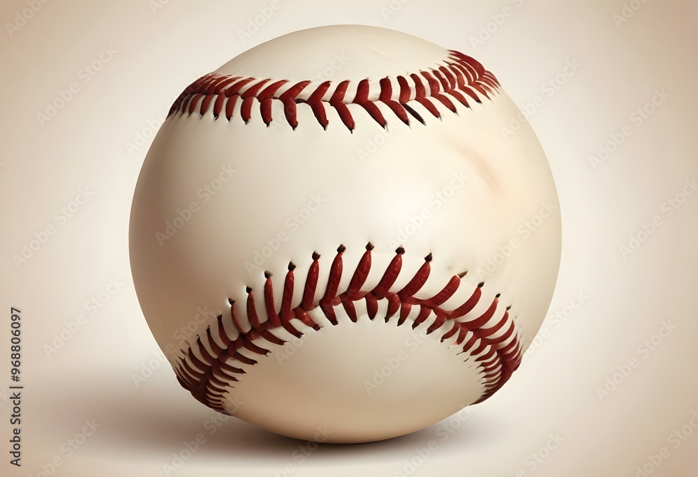 A baseball with red stitching and white stripes and with backgrounds A baseball with red stitching and white stripes and with backgrounds