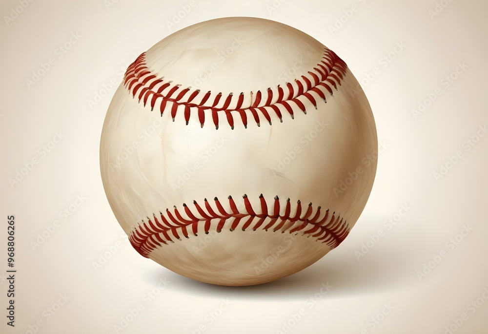 A baseball with red stitching and white stripes and with backgrounds A baseball with red stitching and white stripes and with backgrounds