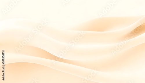 Smooth flowing beige and white abstract waves smooth, peach colored surface with a subtle gradient.