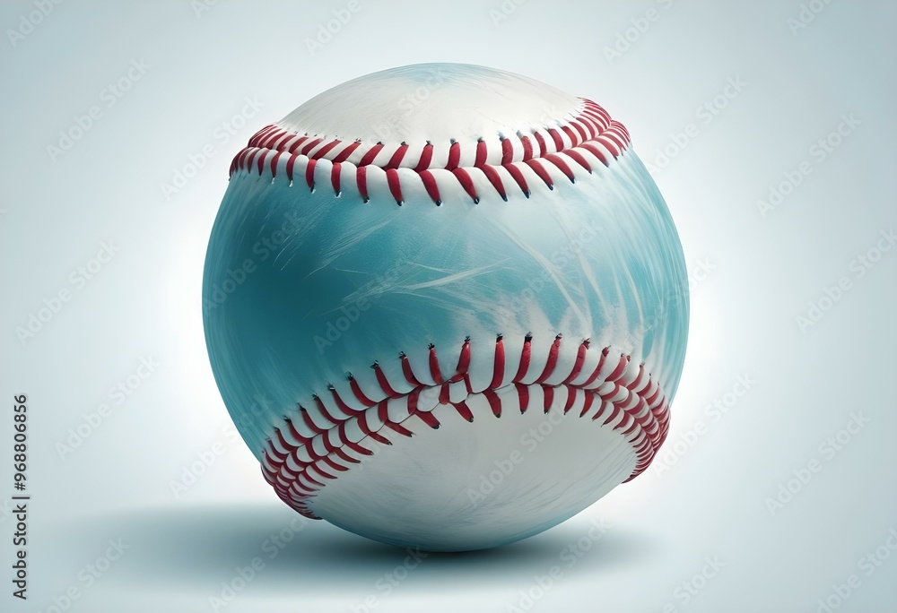 A baseball with red stitching and white stripes and with backgrounds A baseball with red stitching and white stripes and with backgrounds